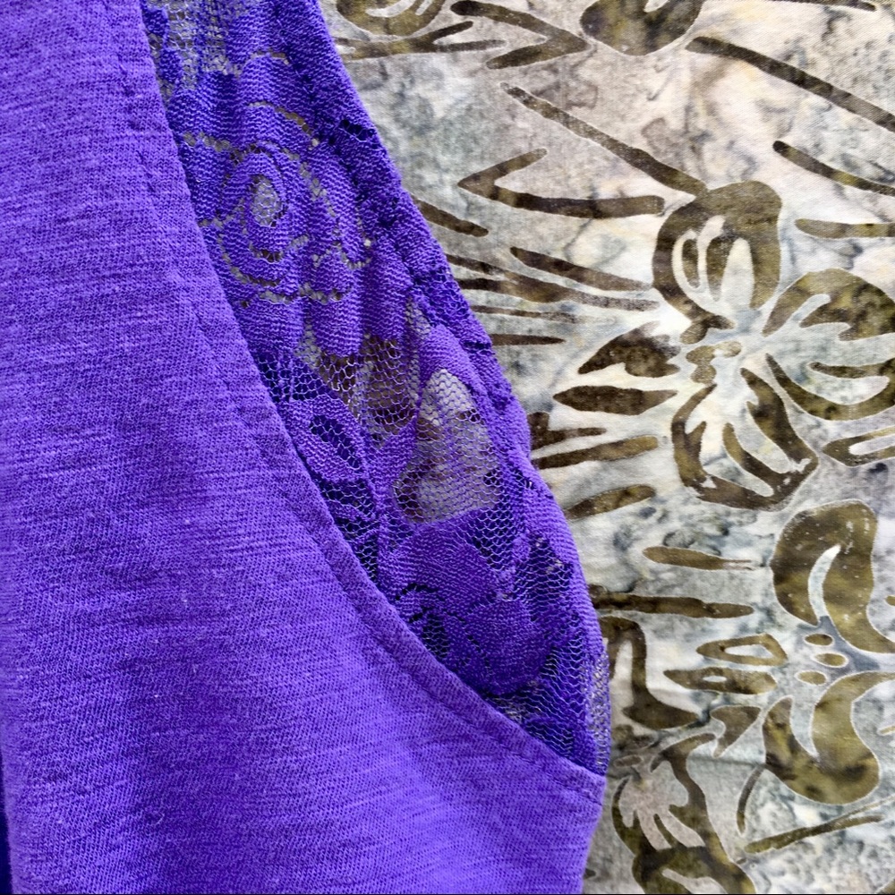 New Racerback Tank W/Lace - Picture 2 of 3